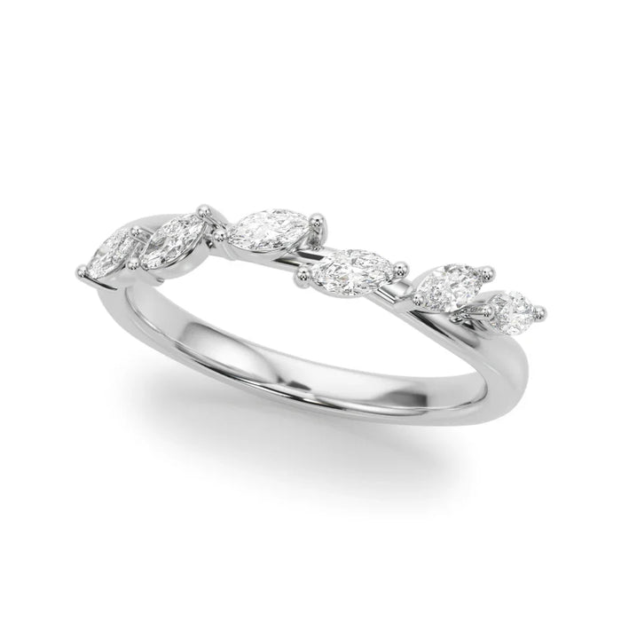 Marquise Wave Diamond Band