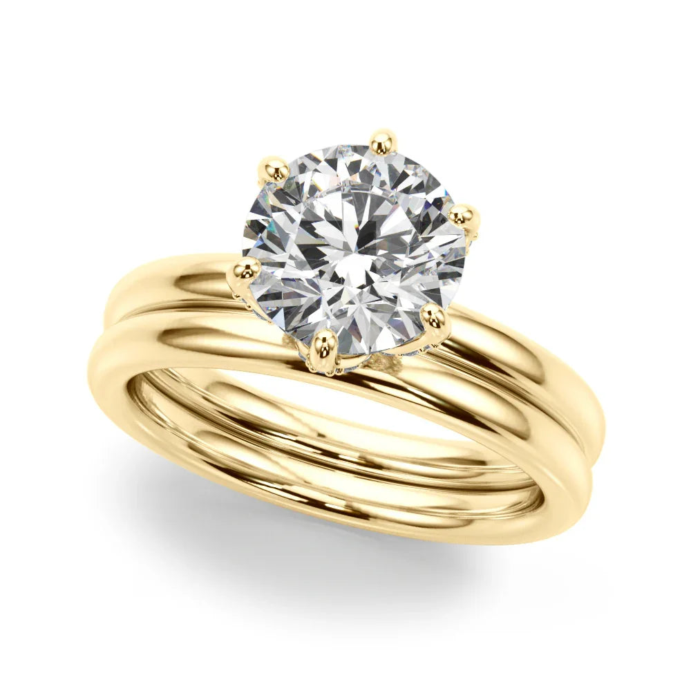 Crown Solitaire Bridal Set