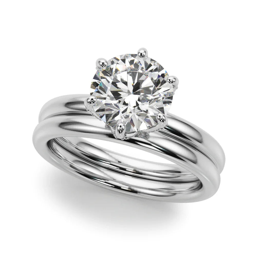 Crown Solitaire Bridal Set