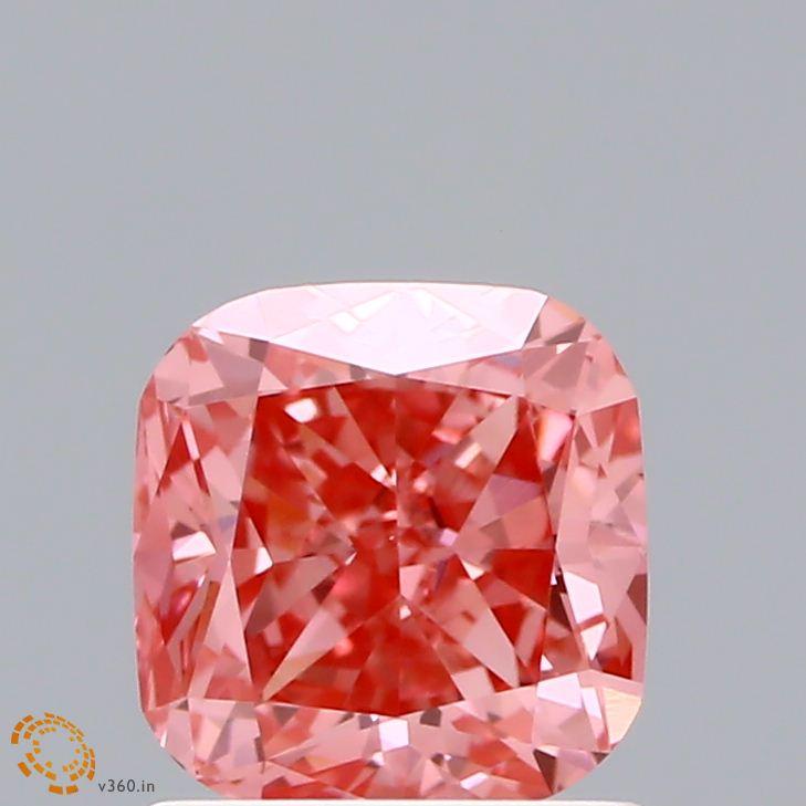 Loose 2.2 Carat Vivid Pink VS1 IGI Certified Lab Grown Cushion Diamonds