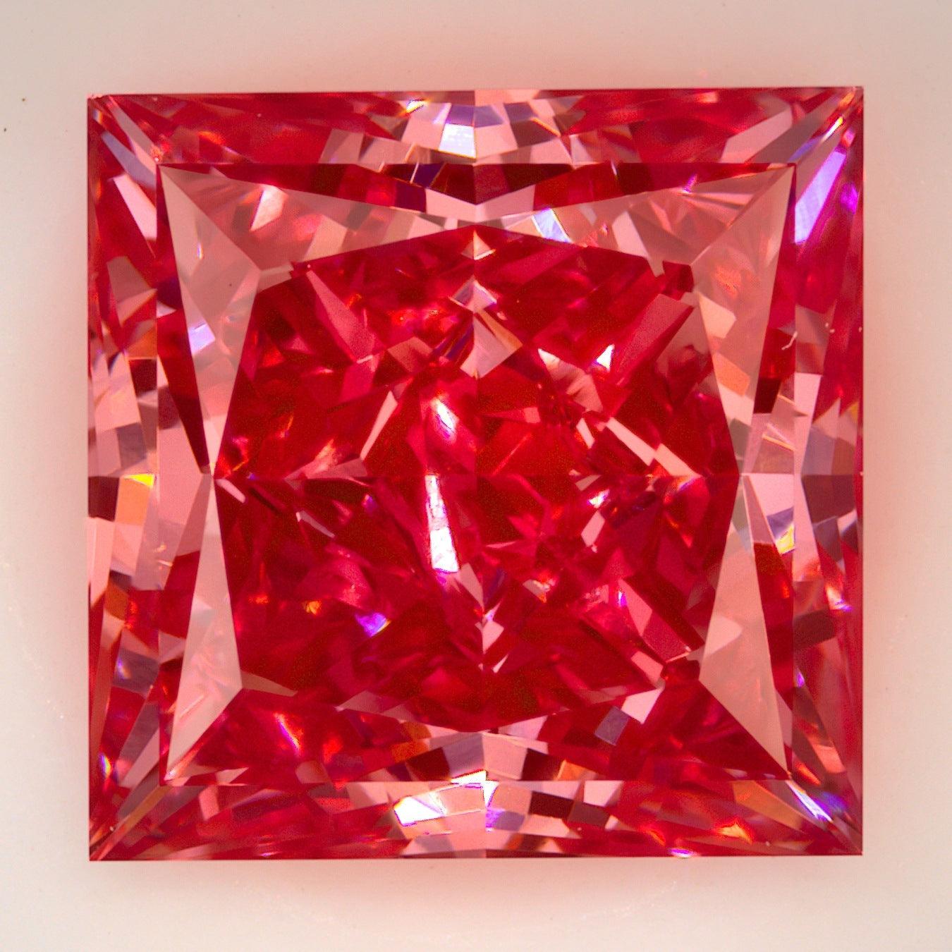 Loose 1.13 Carat Vivid Pink VS1 IGI Certified Lab Grown Princess Diamonds