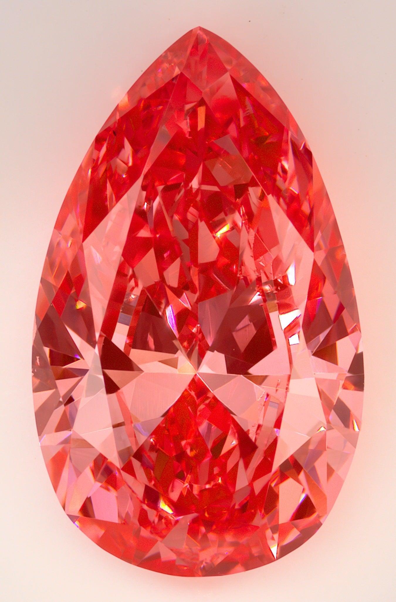 Loose 1.19 Carat Vivid Pink VS1 IGI Certified Lab Grown Pear Diamonds