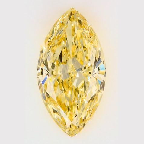 Loose 1.13 Carat Intense Yellow VVS2 IGI Certified Lab Grown Marquise Diamonds