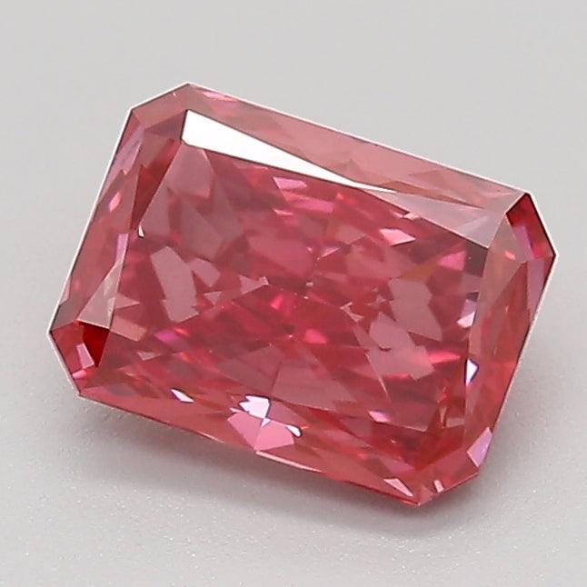 Loose 1.18 Carat Deep Pink VS2 IGI Certified Lab Grown Radiant Diamonds