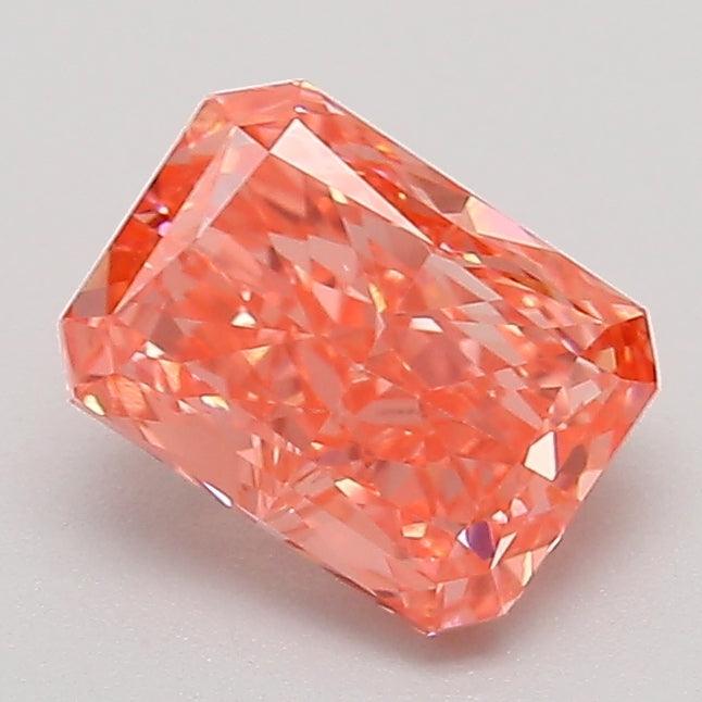 Loose 1.3 Carat Vivid Pink VS2 IGI Certified Lab Grown Radiant Diamonds