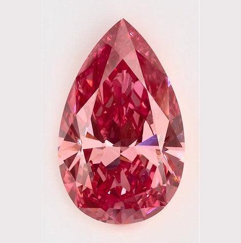 Loose 1.06 Carat Vivid Pink VS1 IGI Certified Lab Grown Pear Diamonds