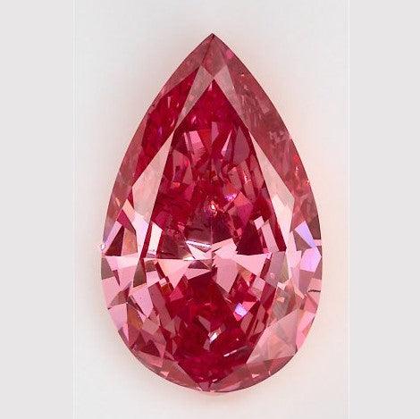 Loose 1.01 Carat Vivid Pink VS2 IGI Certified Lab Grown Pear Diamonds