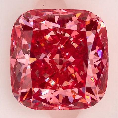 Loose 1.1 Carat Vivid Pink VS1 IGI Certified Lab Grown Cushion Diamonds