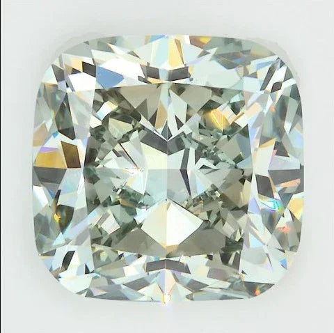 Loose 2.01 Carat Intense Green VS1 Intense Certified Lab Grown Cushion Diamonds