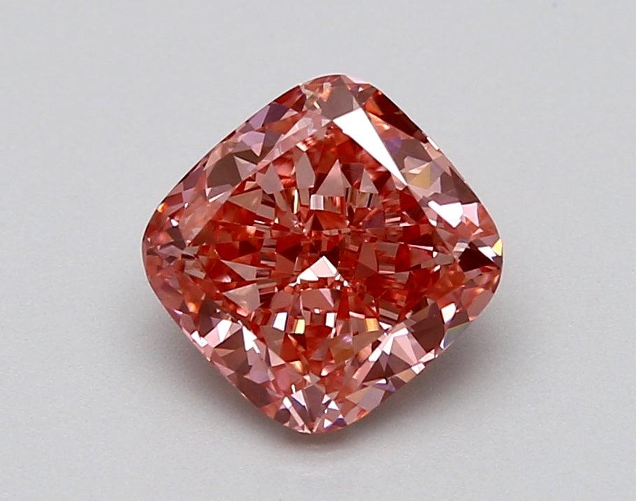 Loose 1.57 Carat Vivid Pink VS1 IGI Certified Lab Grown Cushion Diamonds