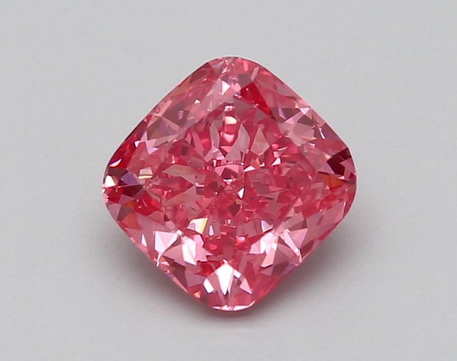 Loose 1.49 Carat Vivid Pink VS1 IGI Certified Lab Grown Cushion Diamonds