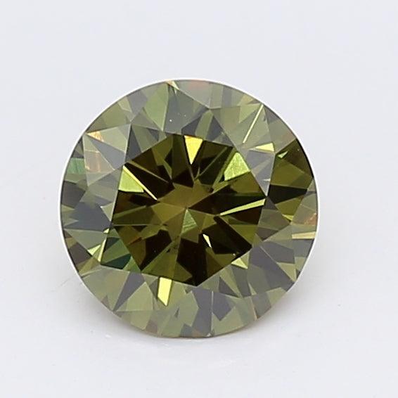 Loose 2.02 Carat Dark Green VS1 IGI Certified Lab Grown Round Diamonds