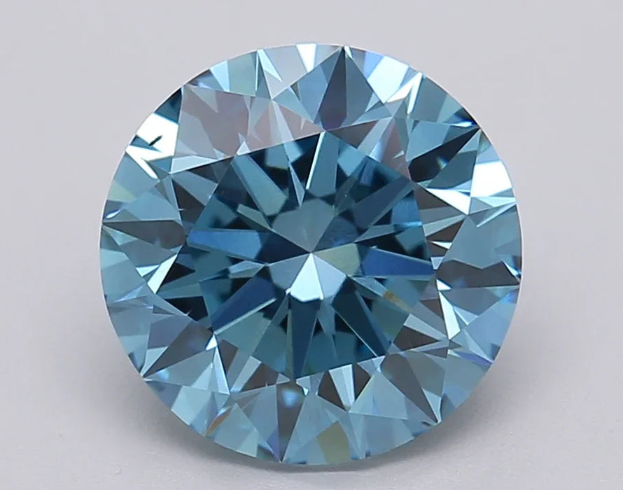 Loose 2.5 Carat Vivid Blue VS1 IGI Certified Lab Grown Round Diamonds