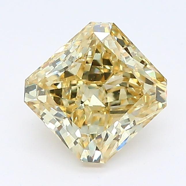 Loose 1.08 Carat Fancy Yellow SI2 GIA Certified Lab Grown Radiant Diamonds
