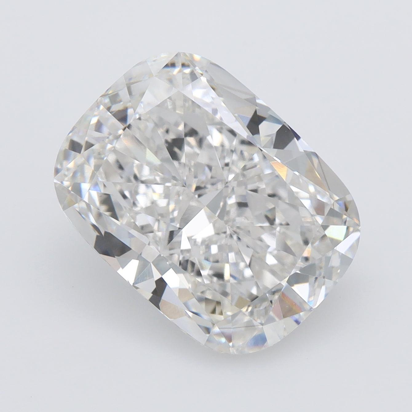Loose 5.51 Carat F VVS2 GIA Certified Lab Grown Cushion Diamonds