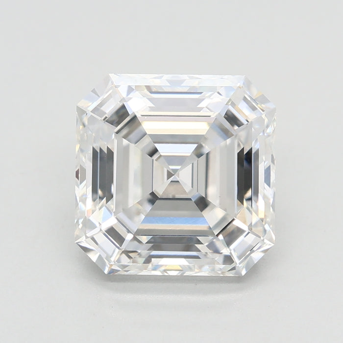 Loose 3.08 Carat F VVS2 IGI Certified Lab Grown Asscher Diamonds