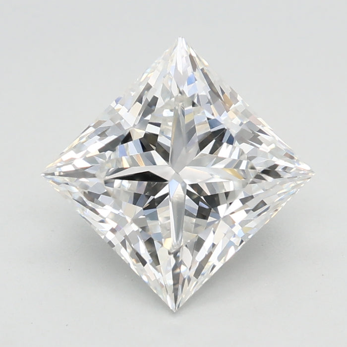 Loose 2.09 Carat F VVS2 IGI Certified Lab Grown Princess Diamonds