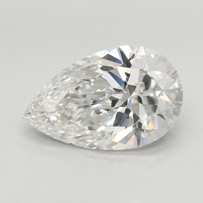 Loose 3.09 Carat F VVS2 IGI Certified Lab Grown Pear Diamonds