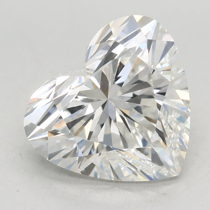 Loose 5.08 Carat F VVS2 IGI Certified Lab Grown Heart Diamonds