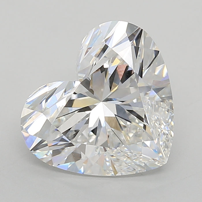 Loose 5.11 Carat F VVS2 IGI Certified Lab Grown Heart Diamonds