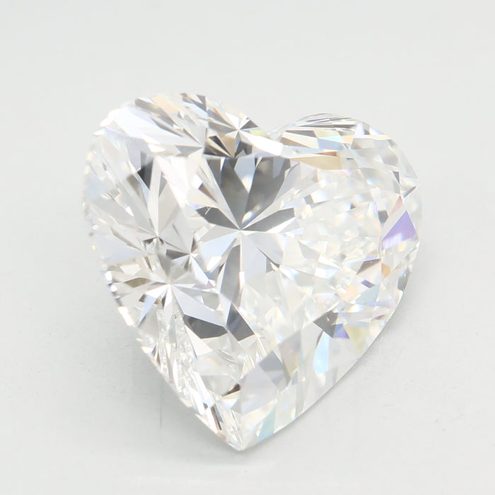 Loose 7.08 Carat E VVS2 IGI Certified Lab Grown Heart Diamonds