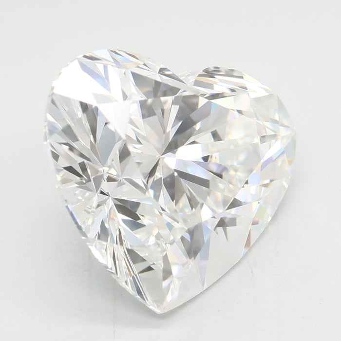 Loose 5.07 Carat F VVS2 IGI Certified Lab Grown Heart Diamonds