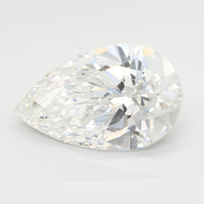 Loose 4.09 Carat F VVS2 IGI Certified Lab Grown Pear Diamonds
