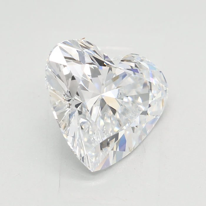 Loose 2.59 Carat D FL IGI Certified Lab Grown Heart Diamonds