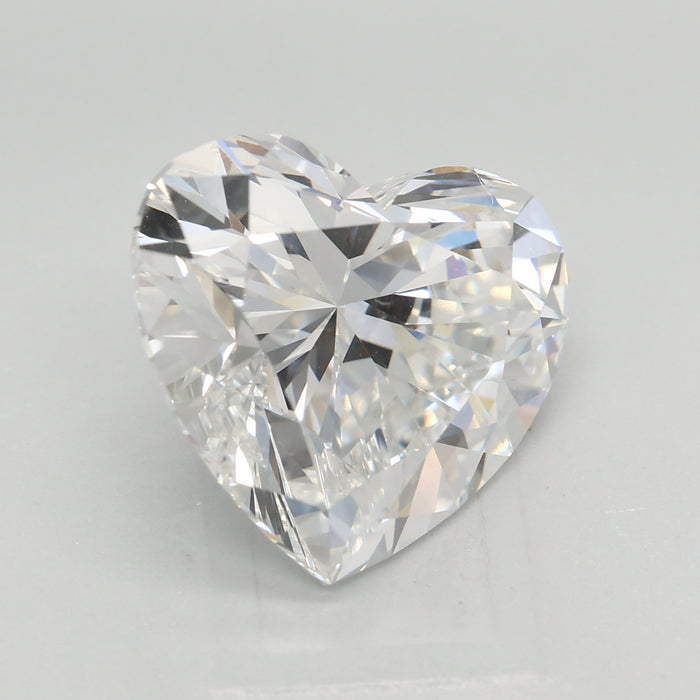 Loose 5.09 Carat E VVS2 IGI Certified Lab Grown Heart Diamonds