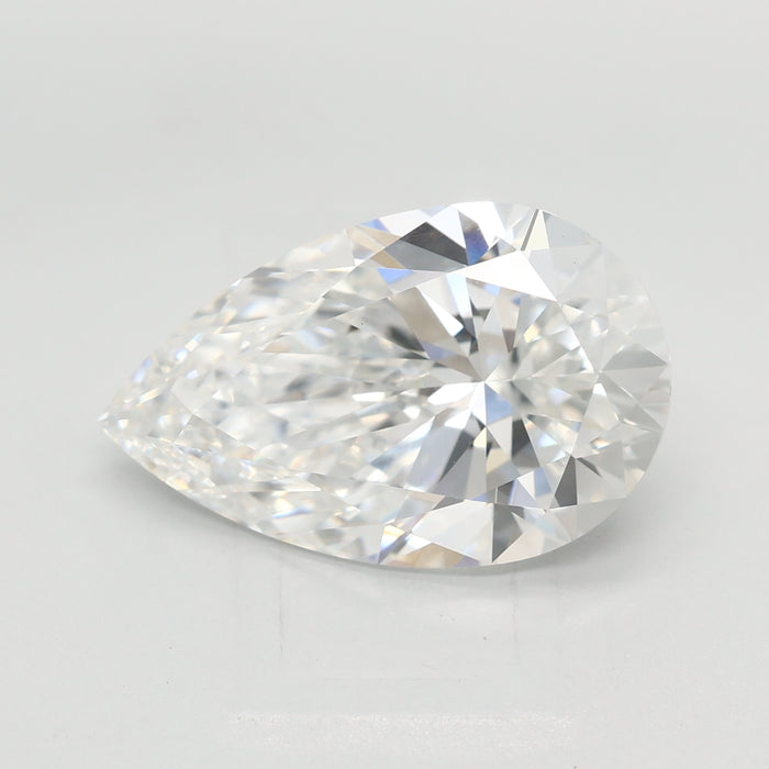 Loose 4.08 Carat E VVS2 IGI Certified Lab Grown Pear Diamonds