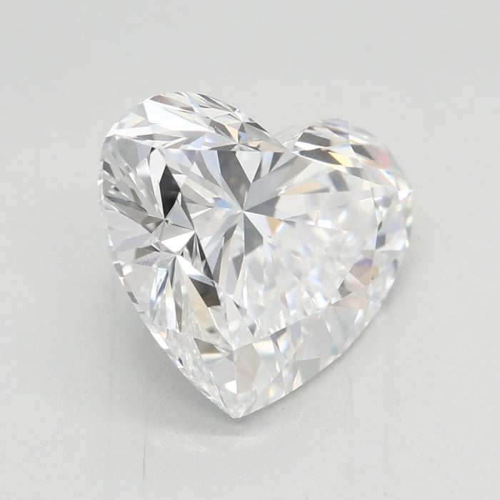 Loose 3.03 Carat D VVS2 IGI Certified Lab Grown Heart Diamonds