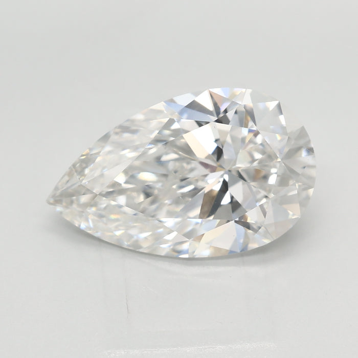 Loose 3.09 Carat F VVS2 IGI Certified Lab Grown Pear Diamonds