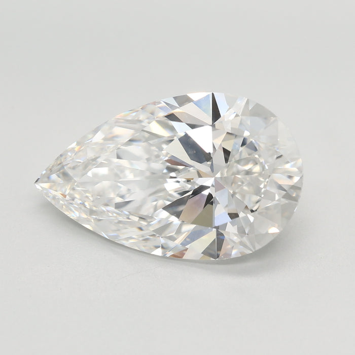 Loose 4.09 Carat F VVS2 IGI Certified Lab Grown Pear Diamonds