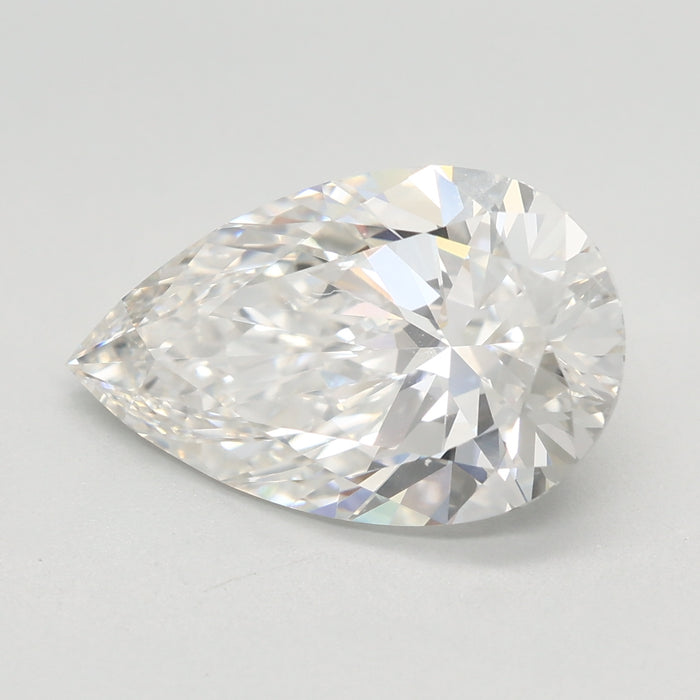Loose 3.09 Carat F VVS2 IGI Certified Lab Grown Pear Diamonds