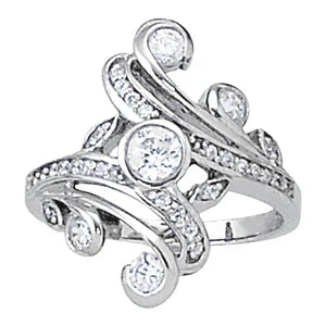 Modern Bypass Diamond Ring