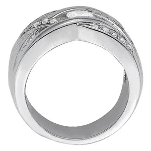 Open Criss Cross Diamond Band