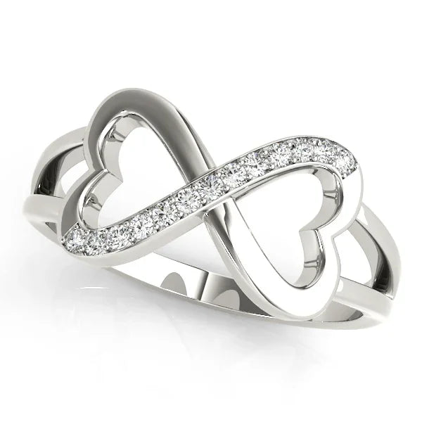 Infinity Heart Diamond Ring