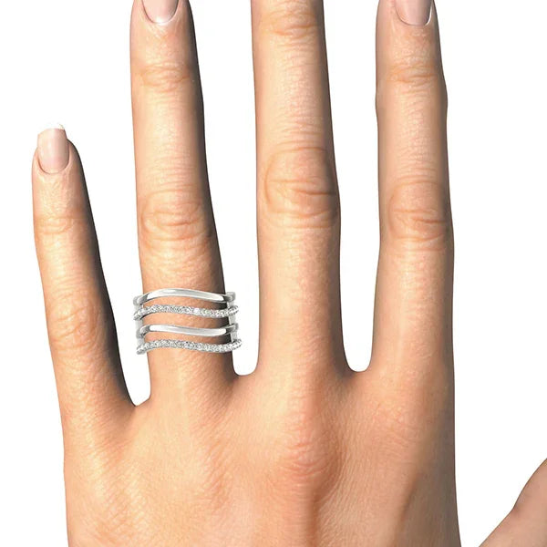 Wavy Bar Band 3/8Ctw