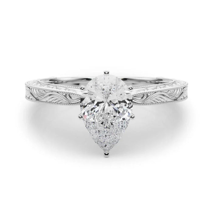 Addison Solitaire Setting - Pear