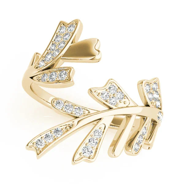 Open Leaf Design Ring