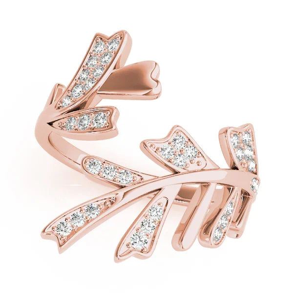 Open Leaf Design Ring
