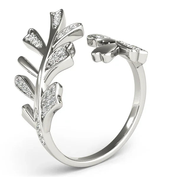 Open Leaf Design Ring
