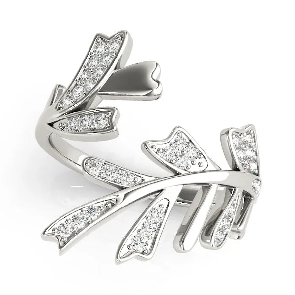 Open Leaf Design Ring