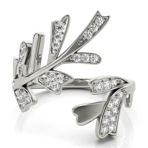 Open Leaf Design Ring