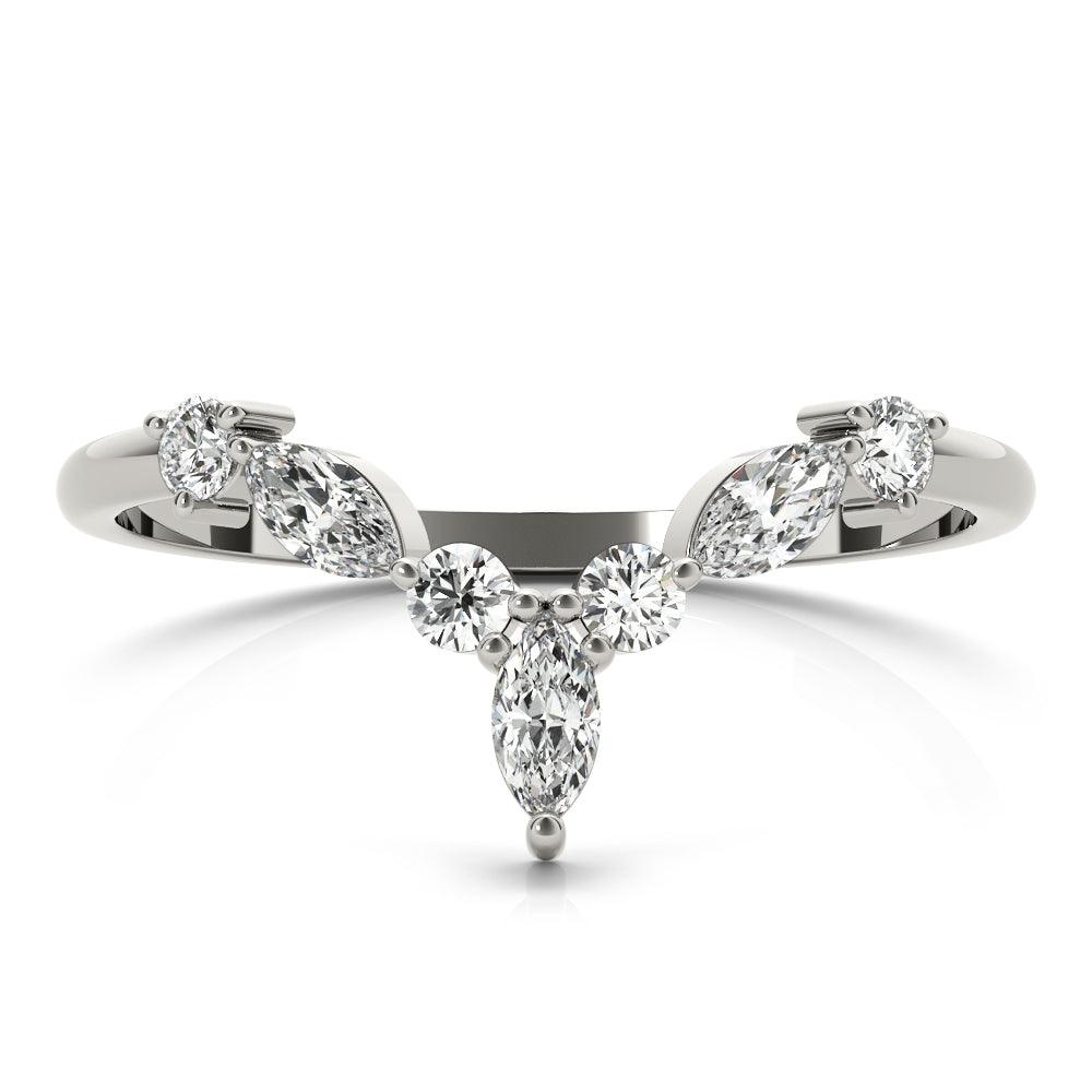 Empress Chevron Band - 1/3Ctw