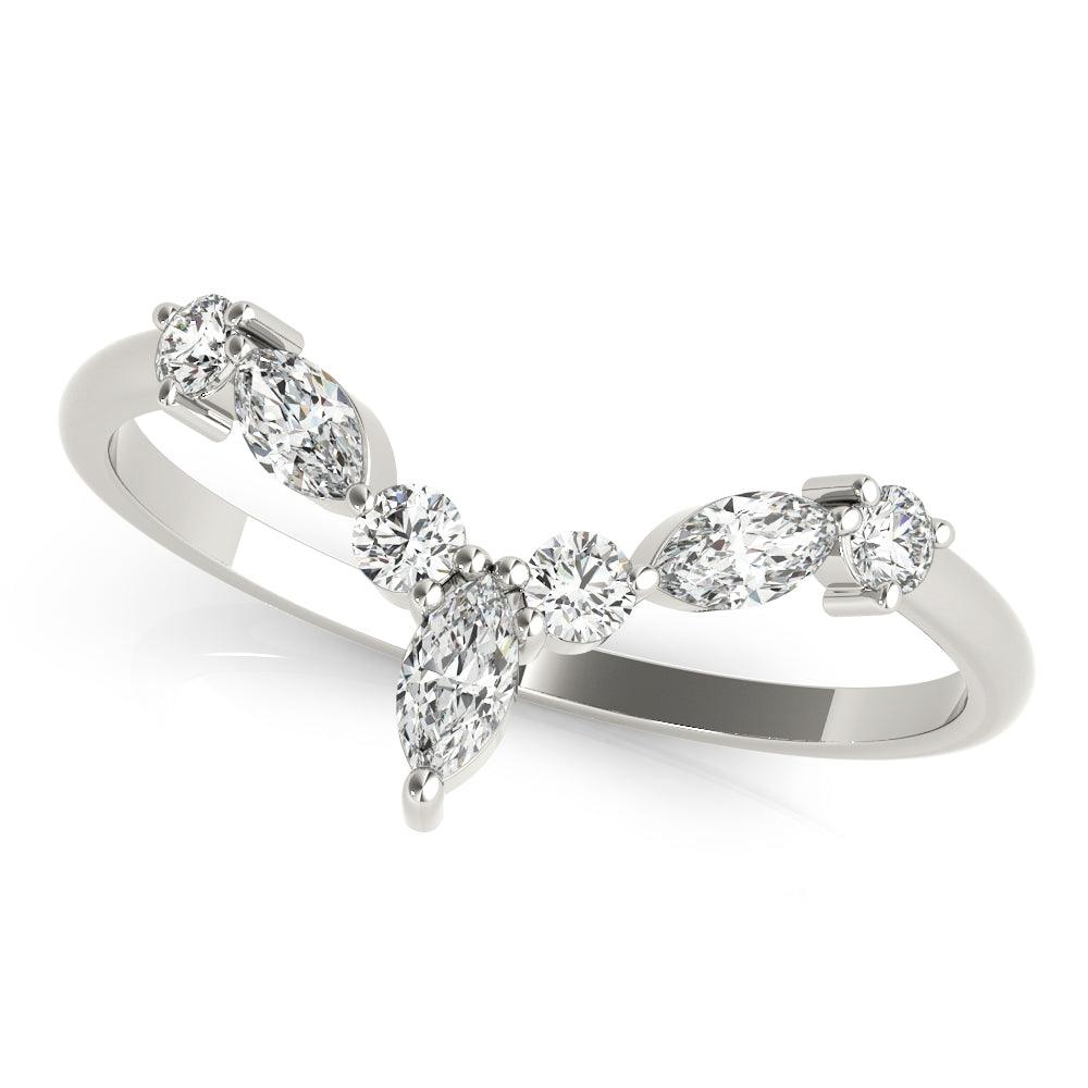 Empress Chevron Band - 1/3Ctw