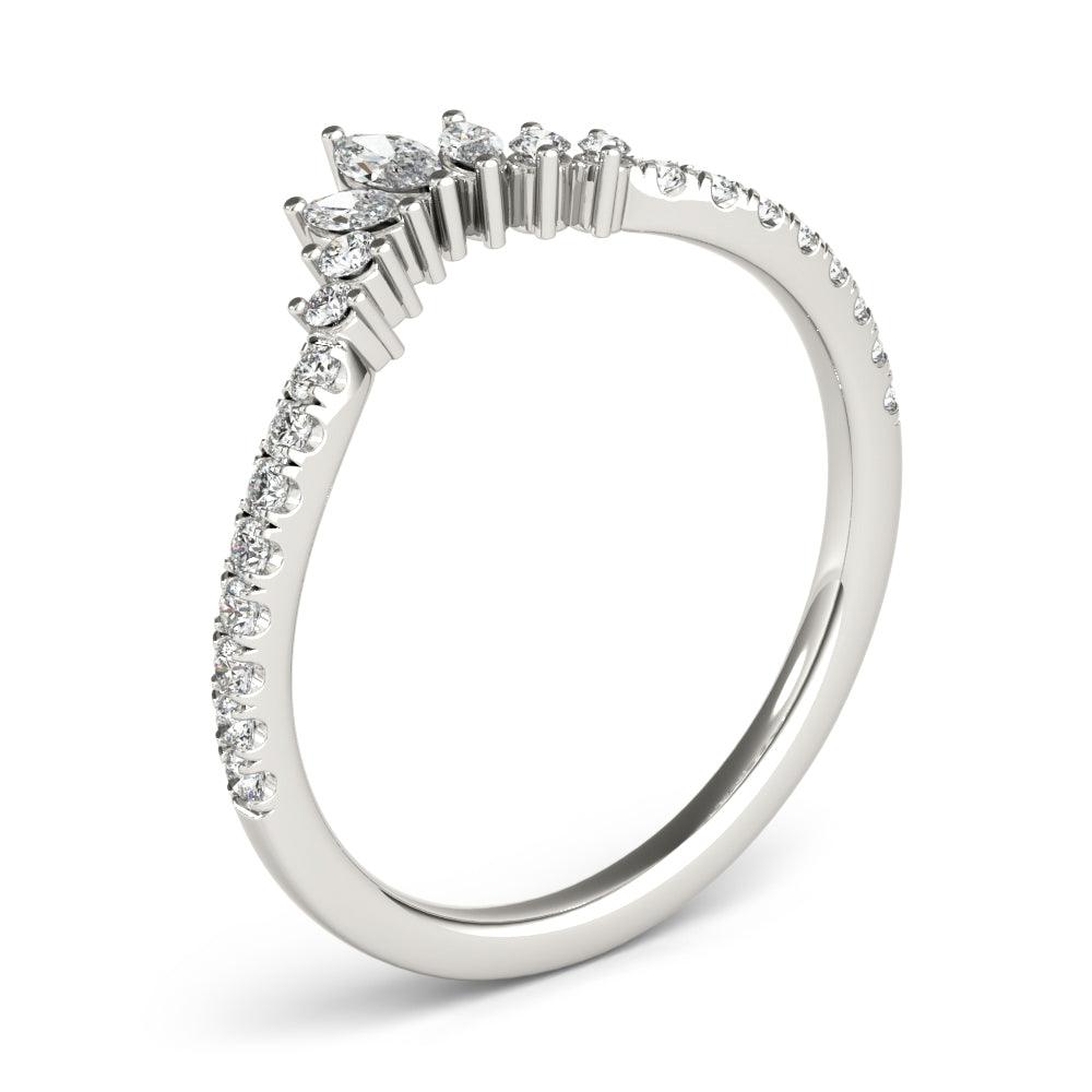 Constance Chevron Band - 1/4Ctw