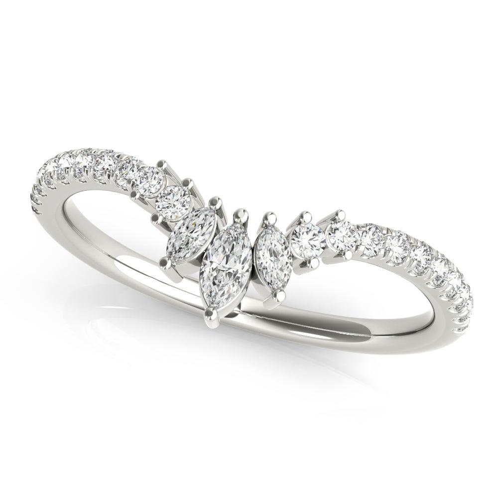 Constance Chevron Band - 1/4Ctw