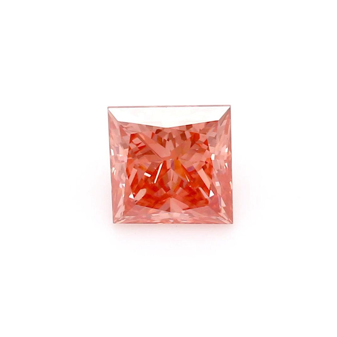 Loose 0.93 Carat Vivid Pink VS2 IGI Certified Lab Grown Princess Diamonds