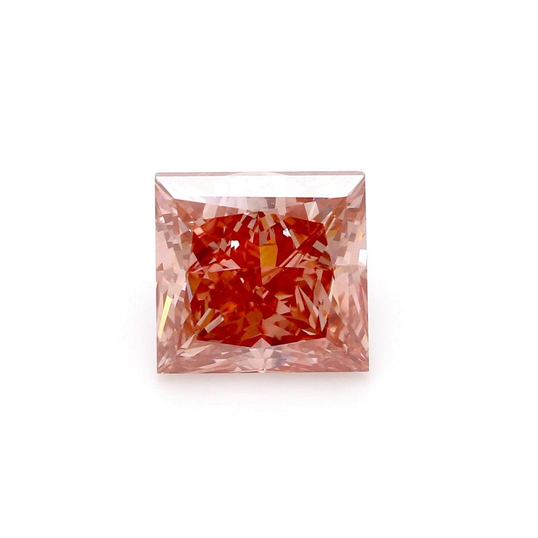 Loose 3.15 Carat Deep Pink SI1 IGI Certified Lab Grown Princess Diamonds